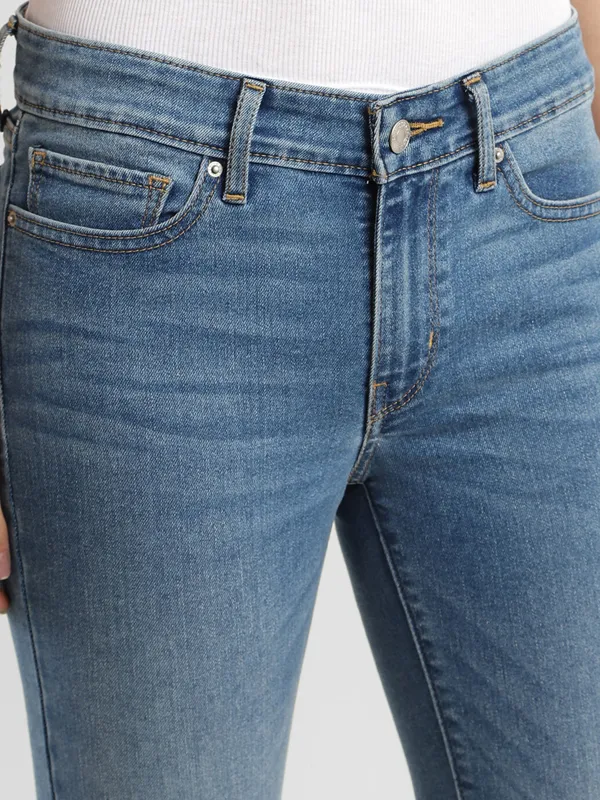 Levis blue washed 711 skinny fit jeans