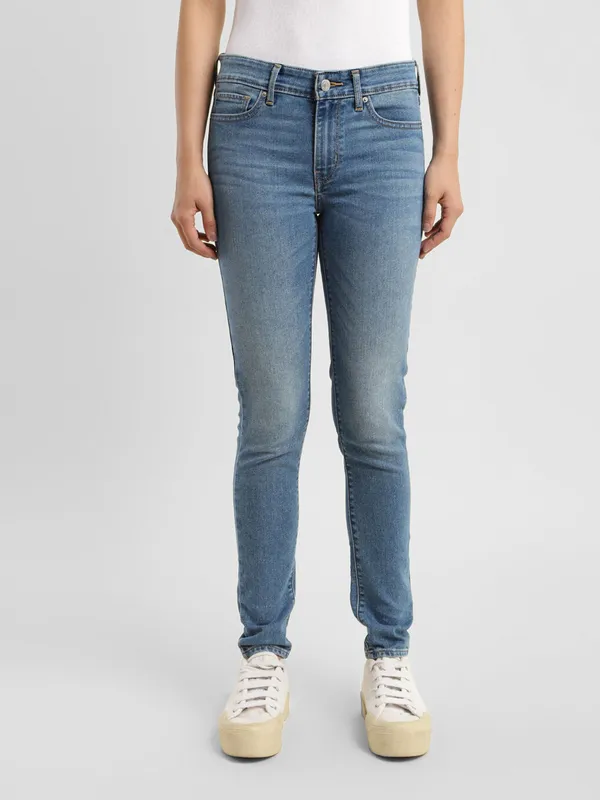 Levis blue washed 711 skinny fit jeans