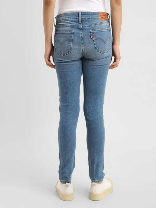 Levis blue washed 711 skinny fit jeans