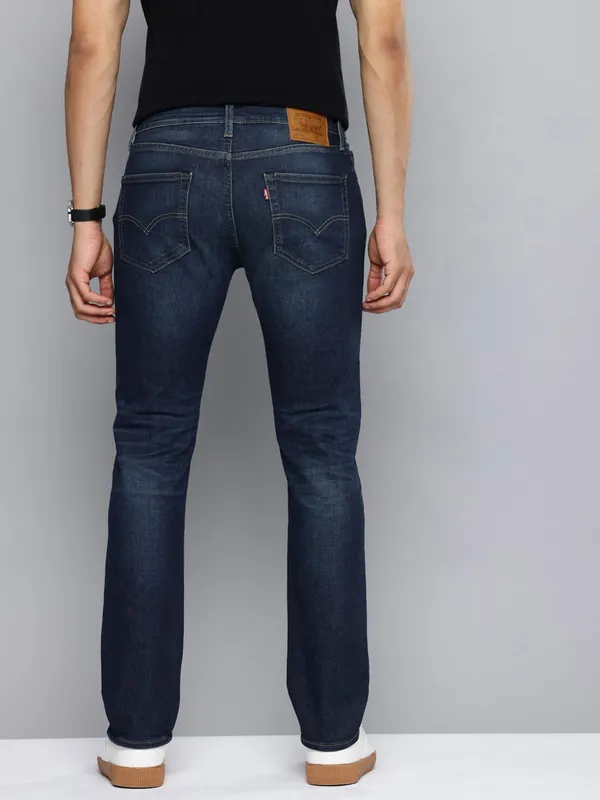 LEVIS blue washed denim jeans with slim fit