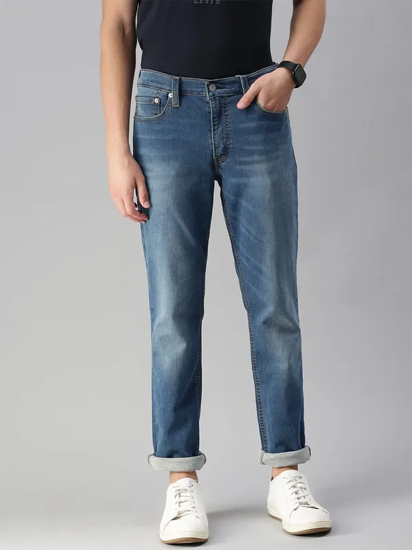 Levis blue washed jeans in 511 slim fit