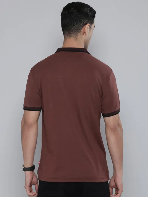 Levis brown plain cotton t shirt