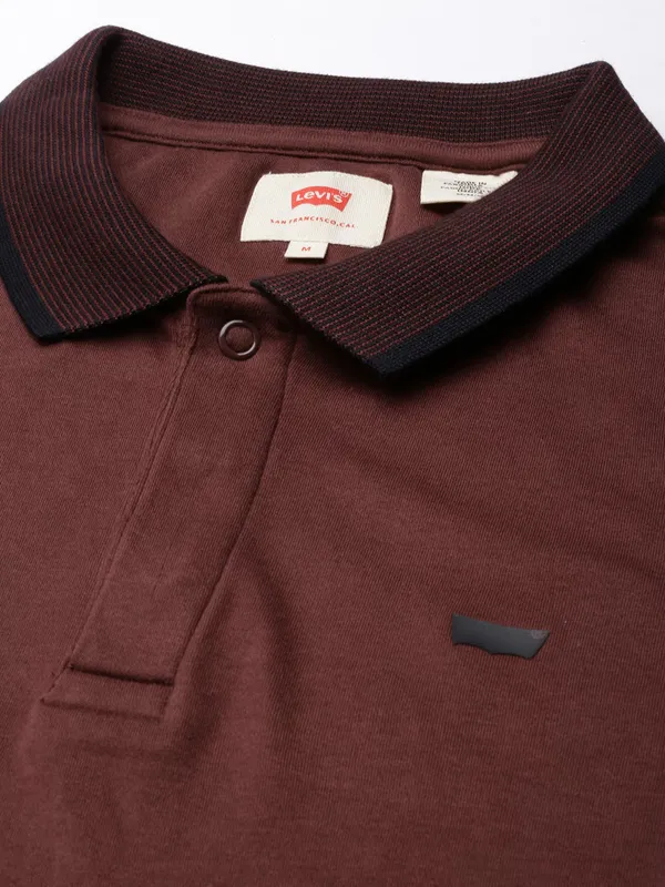 Levis brown plain cotton t shirt