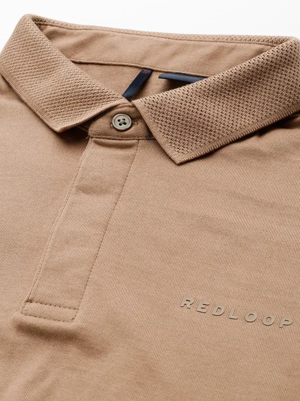 LEVIS brown slim fit cotton t-shirt for men