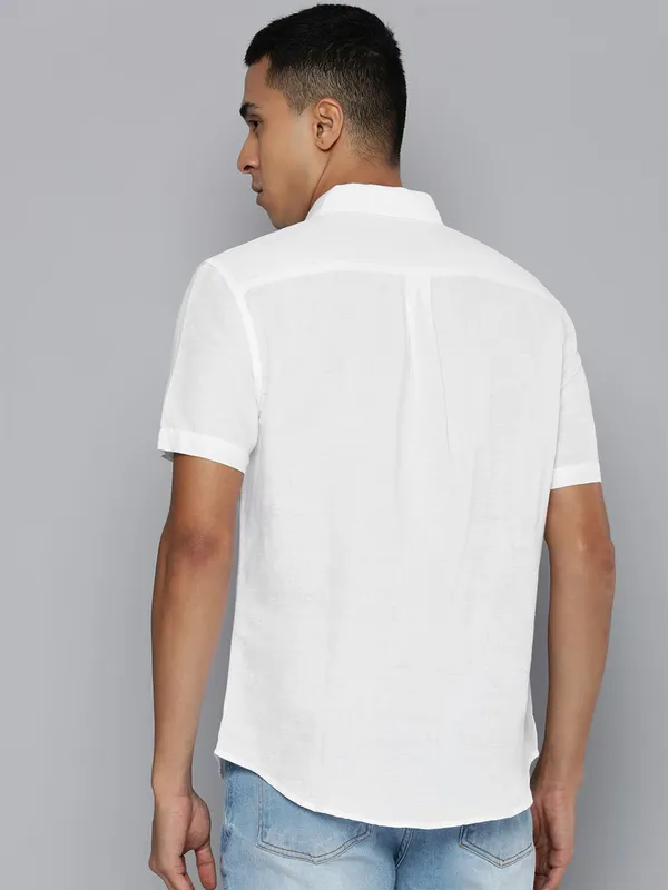 Levis casual plain shirt in white