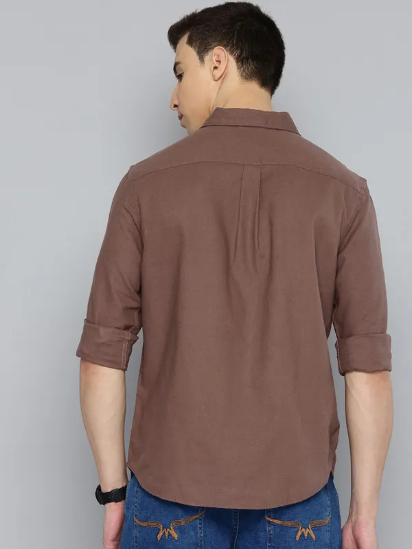 LEVIS coffee sober slim fit casual mens shirt