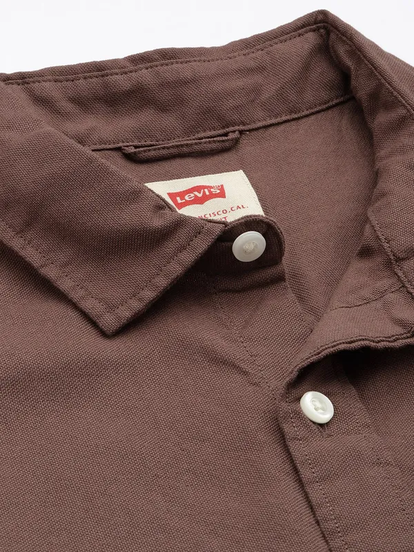 LEVIS coffee sober slim fit casual mens shirt