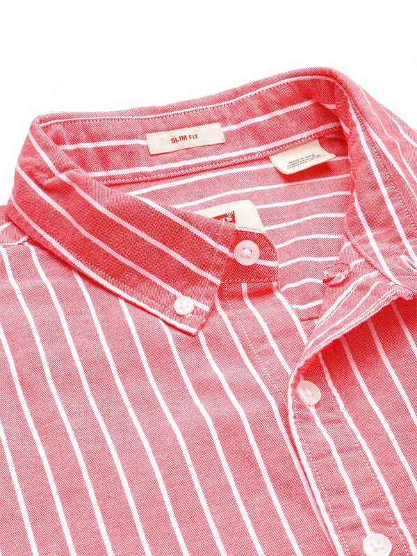 Levis coral pink stripe cotton shirt