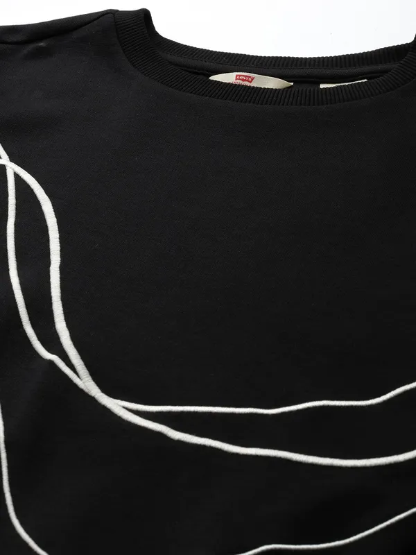 LEVIS cotton black t-shirt for casual wear