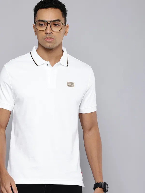 LEVIS cotton casual white cotton t-shirt for men