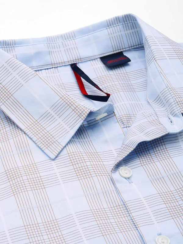 LEVIS  cotton checks shirt in light blue