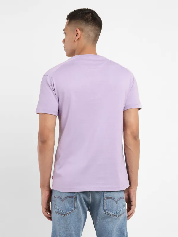 Levis cotton lilac purple plain t shirt
