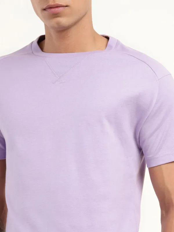 Levis cotton lilac purple plain t shirt
