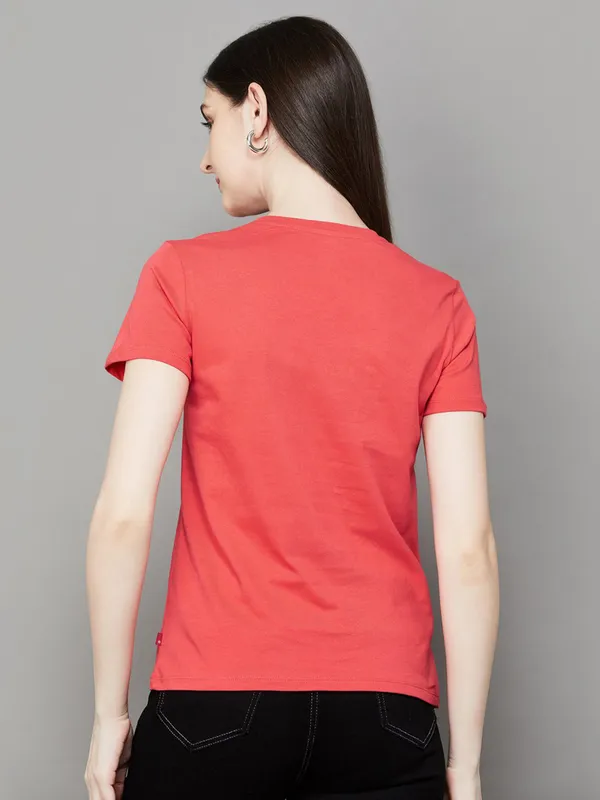 LEVIS cotton orange t-shirt for women