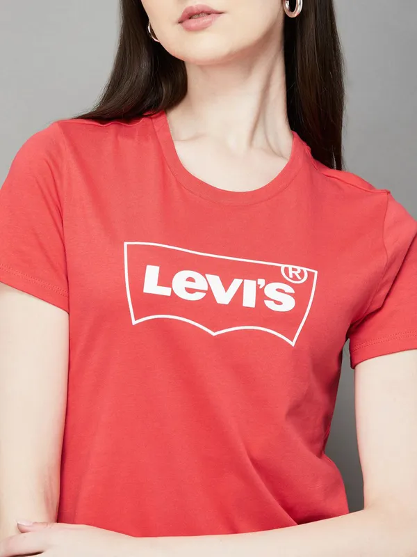 LEVIS cotton orange t-shirt for women