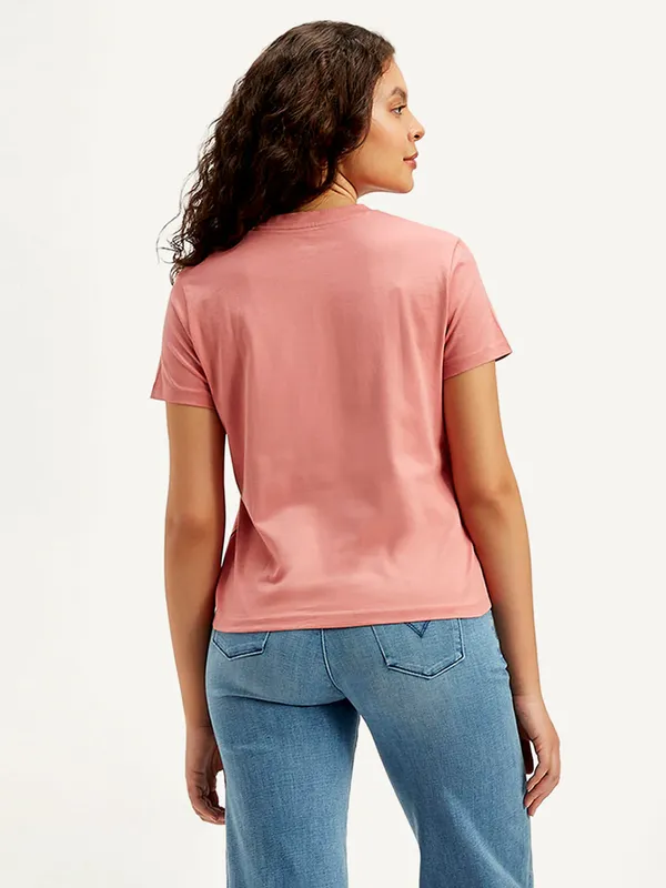 LEVIS cotton peach t-shirt for women
