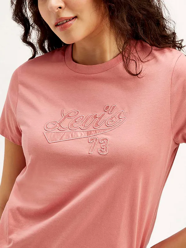 LEVIS cotton peach t-shirt for women