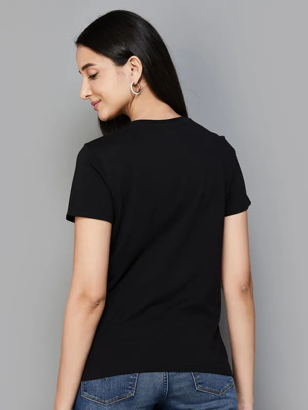 LEVIS cotton printed black t-shirt