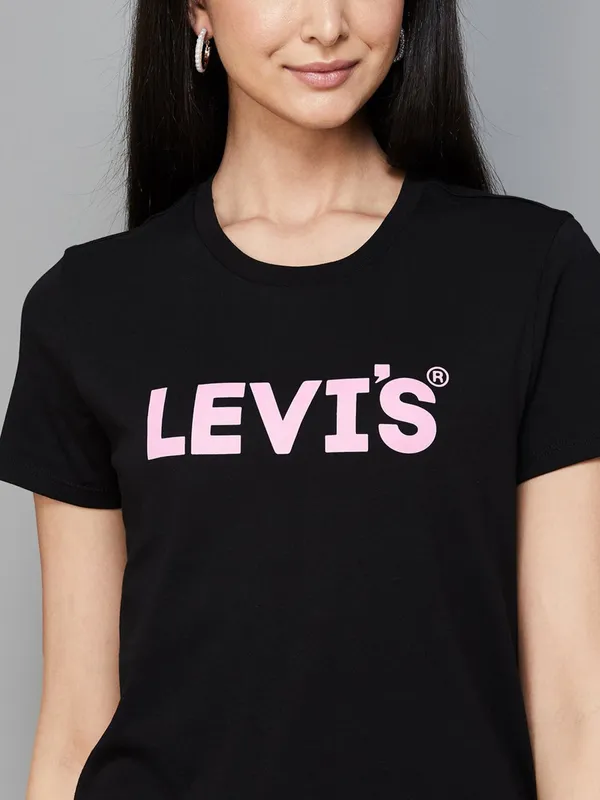 LEVIS cotton printed black t-shirt