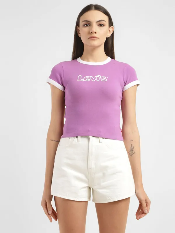 Levis cotton purple t shirt