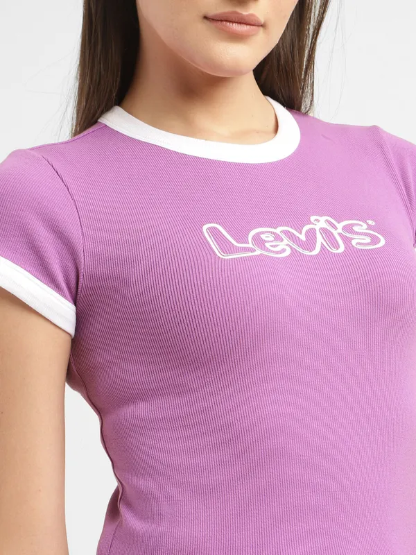Levis cotton purple t shirt