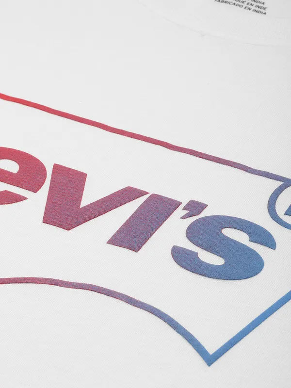 LEVIS cotton slim fit plain white  t-shirt