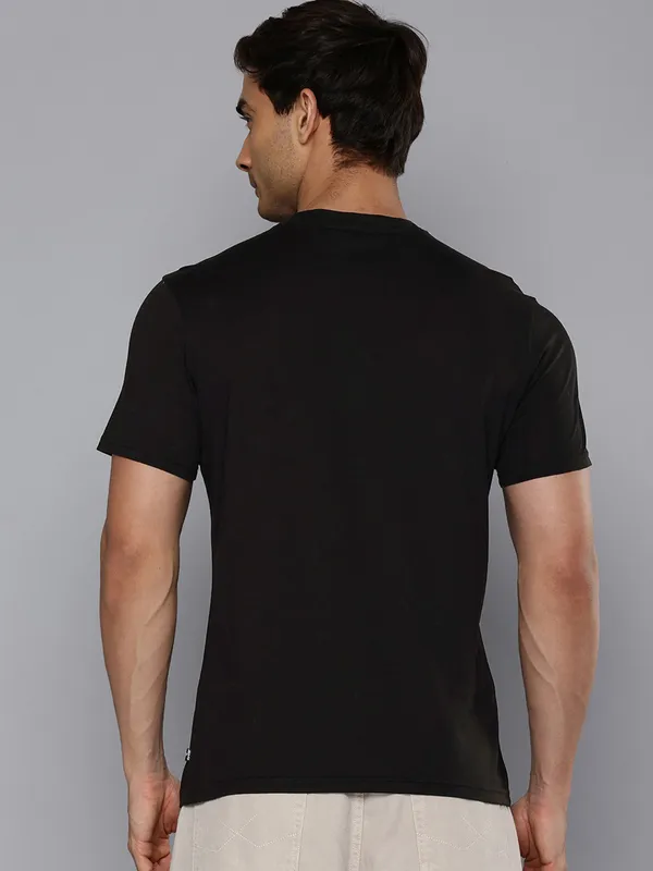 LEVIS cotton t-shirt in black plain