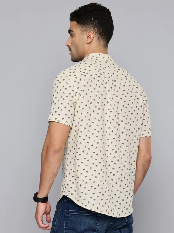 LEVIS cream printed cotton shirt