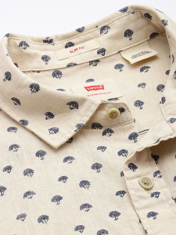 LEVIS cream printed cotton shirt