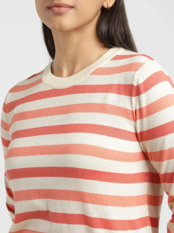 Levis cream stripe knitted t shirt