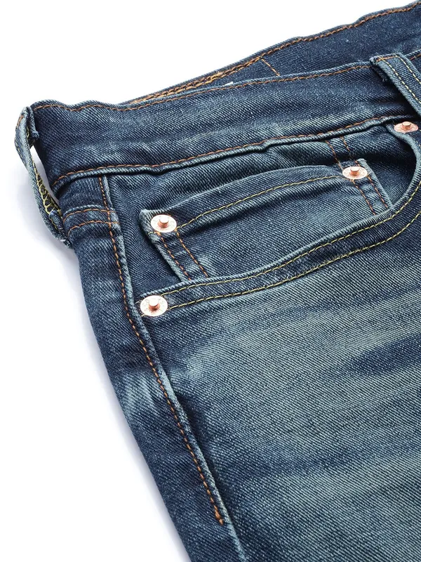 LEVIS dark blue washed denim jeans for men