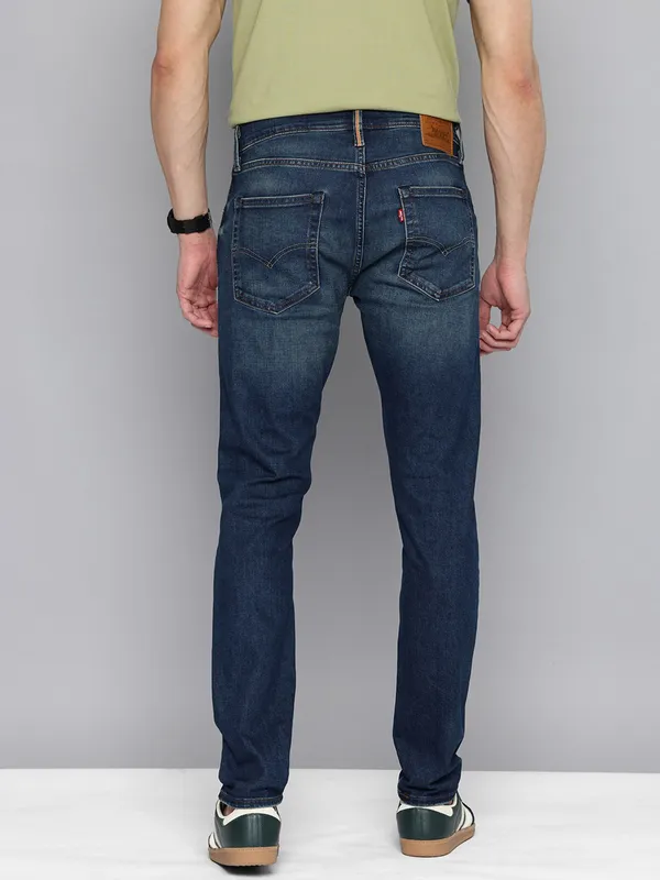 LEVIS dark blue washed denim jeans for men