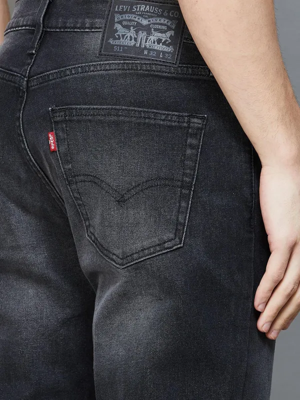 LEVIS dark grey washed denim slim fit jeans