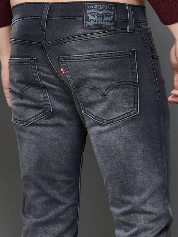 Levis dark grey washed skinny jeans