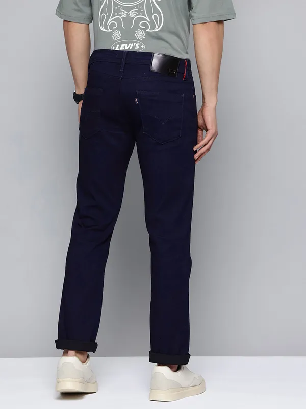 LEVIS dark navy mens solid denim jeans