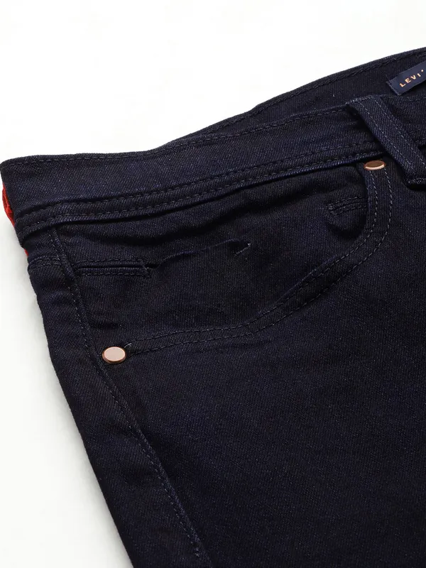 LEVIS dark navy mens solid denim jeans