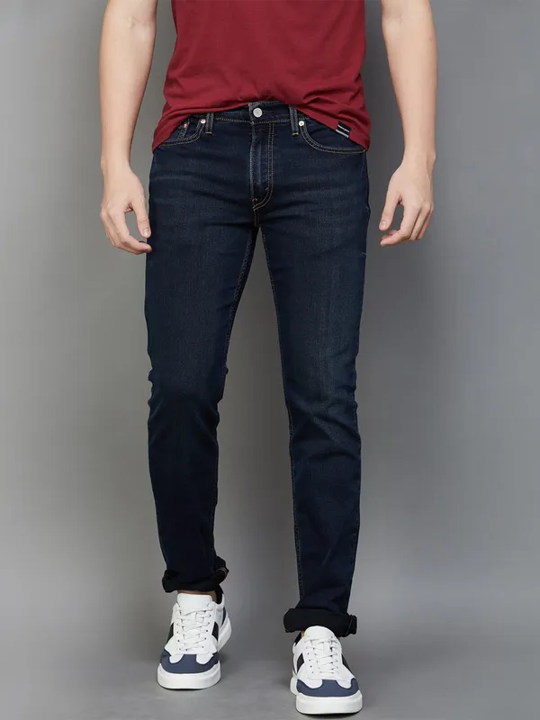 Levis dark navy solid 511 slim fit jeans