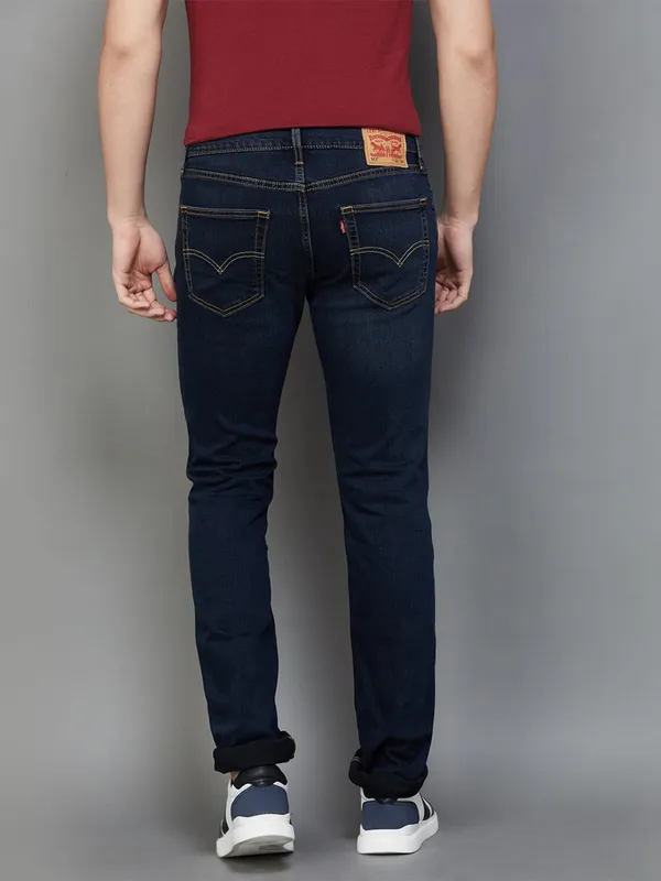 Levis dark navy solid 511 slim fit jeans