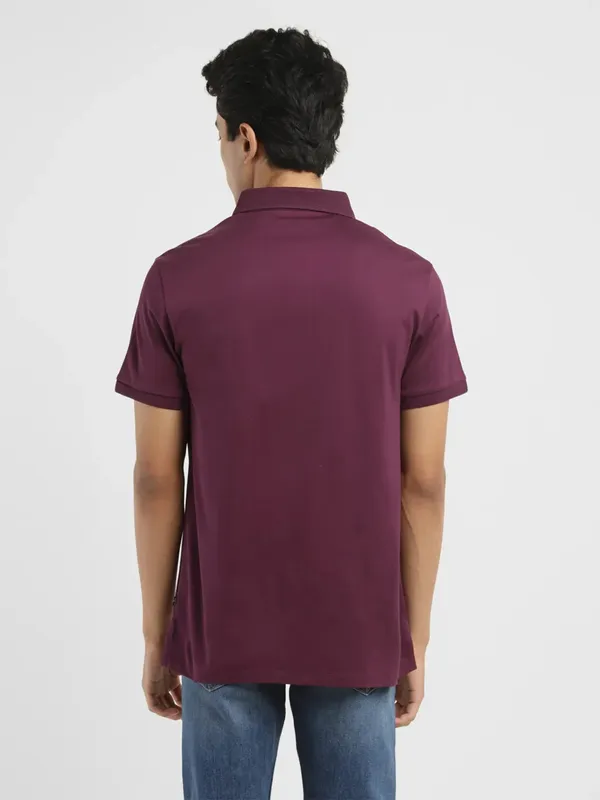 LEVIS dark purple polo neck t-shirt