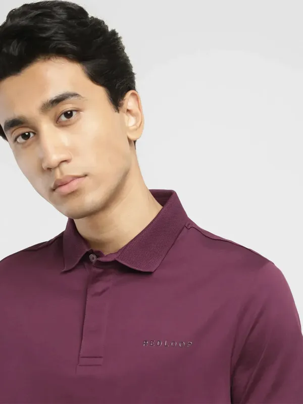 LEVIS dark purple polo neck t-shirt