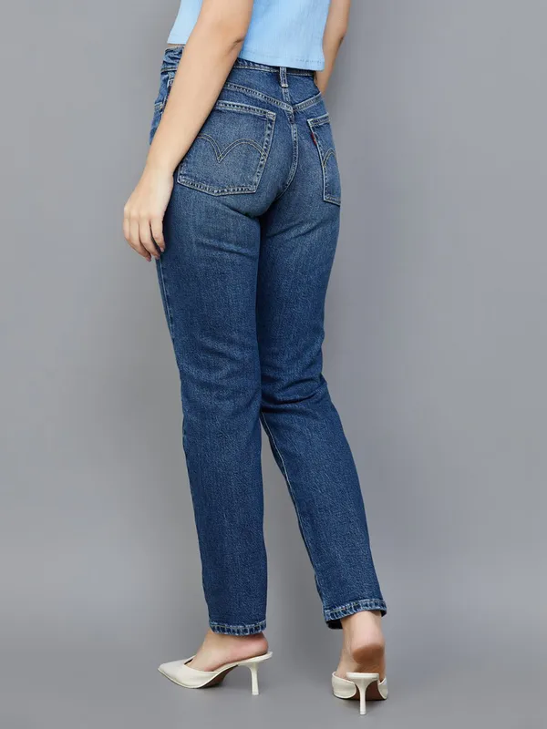 LEVIS denim blue straight fit jeans