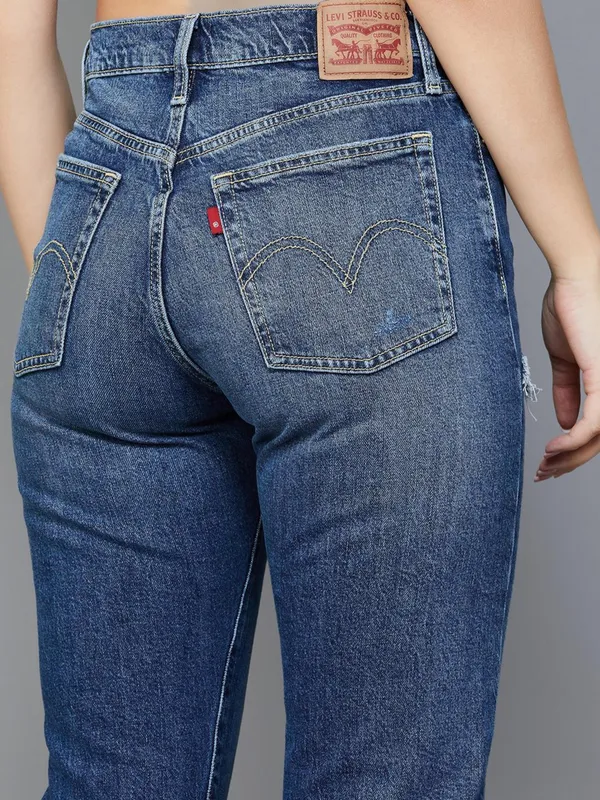 LEVIS denim blue straight fit jeans