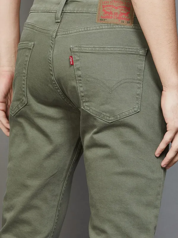 LEVIS denim slim fit olive green jeans
