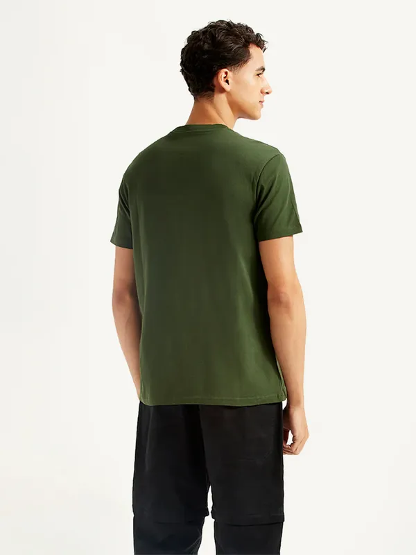 LEVIS forest green slim fit t-shirt for men