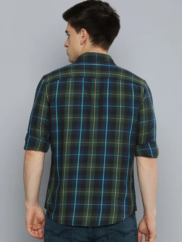 Levis green and blue checks shirt