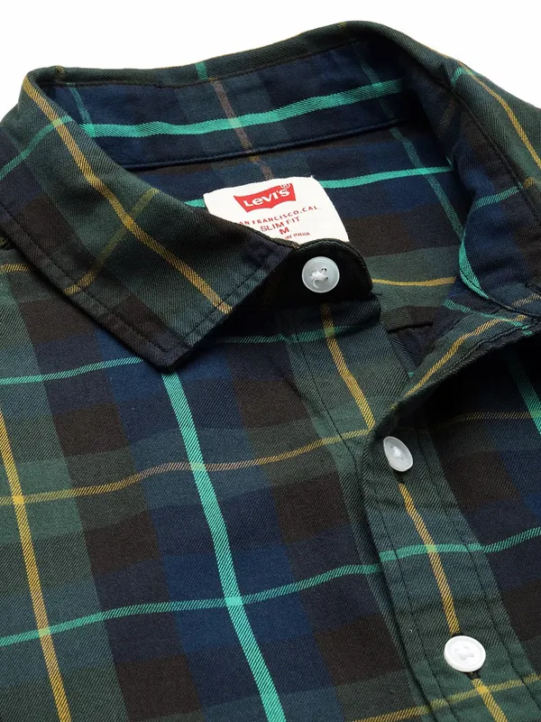 Levis green and blue checks shirt