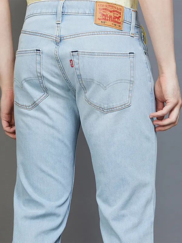 Levis ice blue washed 511 slim fit jeans