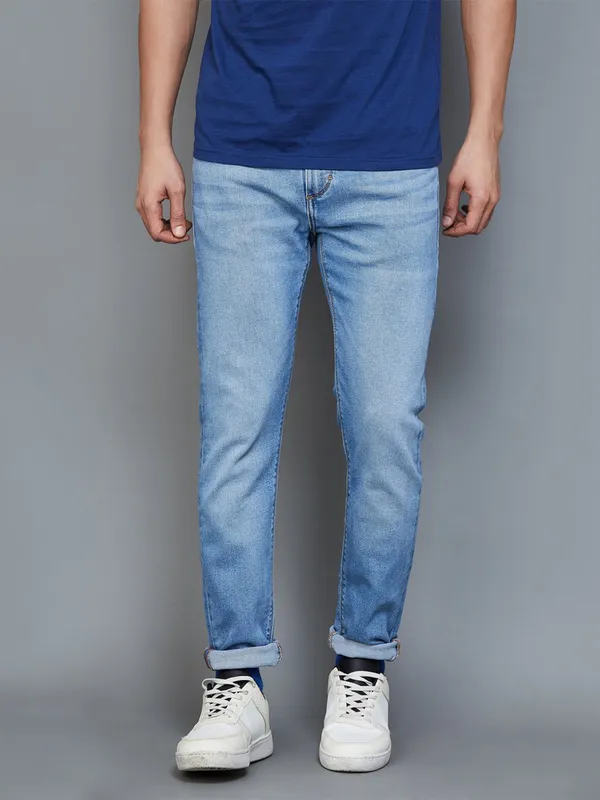 Levis ice blue washed 512 slim taper jeans