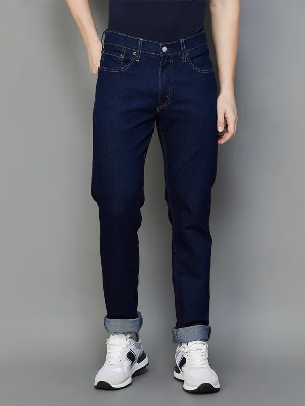 Levis ink blue solid 511 slim fit jeans