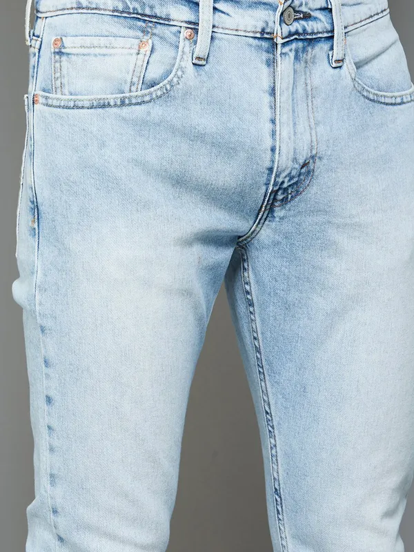 LEVIS L.blue denim washed slim tapper jeans